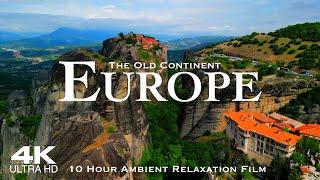 EUROPE  4K Drone Aerial | 10 Hour Ambient Relaxation Film | Study & Work