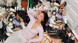 organizing & getting rid of ALL my shoes! (day 3 of becoming a clean girl)