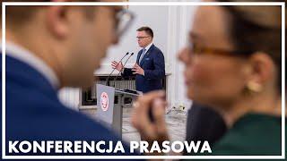 Konferencja prasowa marszałka Sejmu Szymona Hołowni