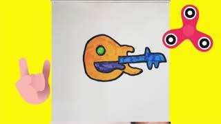 Как нарисовать Гитару # Просто рисуем # How to draw a guitar 