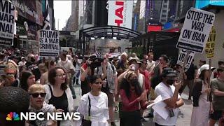 Anti-war protests form in New York City following U.S. strikes in Iran