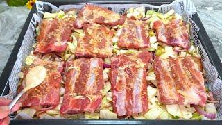 Cabbage is tastier than meat - You will cook pork ribs every day exactly like this,simple recipe