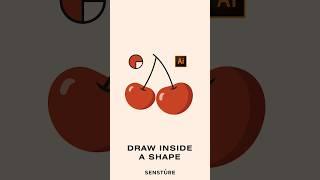 Draw Inside Shape In Illustrator #tutorial #graphicdesign #tips