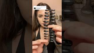 girl does her nails at home black edition  #asmr #shorts #shortsfeed