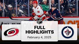 NHL Highlights | Hurricanes vs. Jets | February 04, 2025