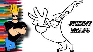 Johnny Bravo drawing ️ | Cartoon Network UK cartoon | Colouring  craft