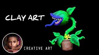 Venus fly trap plant clay art / easy clay art @creativeart7316
