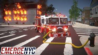 Live EmergeNYC Multiplayer -  FDNY Firefighters Responding To & Fighting Fires In Brooklyn