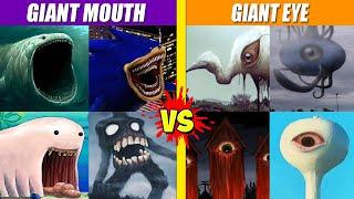 Giant Mouth Monsters vs Giant Eye Monsters Battles | SPORE