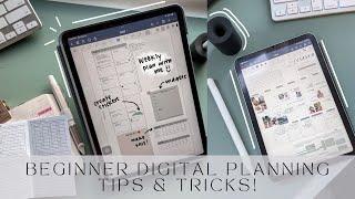 Beginner Digital Planning Basic Tips & Tricks | Digital plan with me in my weekly planner!