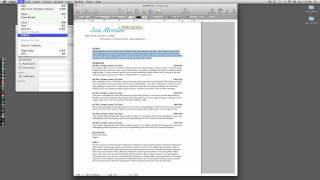 How to: Resume with IWork Pages