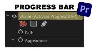 how do i create progress bar on premierep ro progress bar