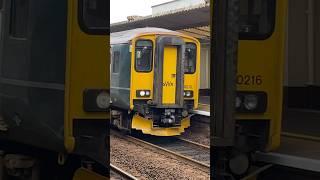 GWR class 150 rattling into Dawlish Station with the Exmouth to Paignton service 150216-150263 DMUs