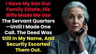 I Gave My Son Our Family Estate, His Wife Made Me Use The Servant Quarters—Until I Made One Call