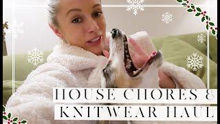 HOUSE CHORES & WINTER KNITWEAR TRY ON // Vlogmas Day 10 // Fashion Mumblr