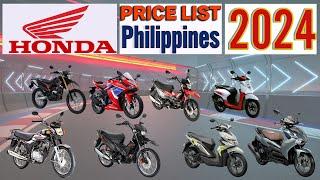 Honda Motorcycles Price List in Philippines 2024