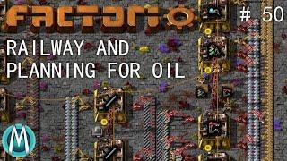 [Factorio 1.1 4K] Angel/Bobs Ep 50: Railway & Planning For Oil Processing (Tutorial/Walkthrough)