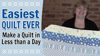 Quilting for Beginners - Easiest Quilt for Beginners Ever (Quilting Tutorial)