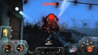 Fallout 4 | First run in with a Sentry Bot