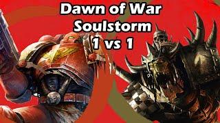 Dawn of War Soulstorm: 1 vs 1 Space Marines (Duzzyminister) vs Orks (Bloodman)