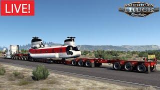 LIVE: HEAVY HAULING HARVESTERS PLUS TREE HAULS!!!! | American Truck Simulator Convoy