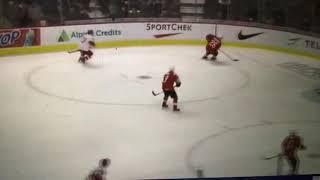 Yannick Bruschweiler mocks Evgeny Kuznetsov’s eagle celebration at 2019 WJC against Russia