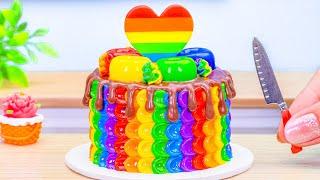 Amazing Buttercream Rainbow Cake RecipeHow To Make Miniature Chocolate Cake Decorating Ideas