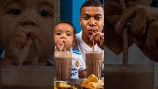 mbappe haves some fun with his baby #fun #eating #yolo #games