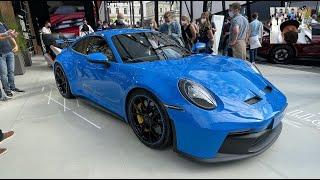 Porsche 911 Carrera GT3 992 Coupe all new model shark blue sports car walkaround and interior V2201