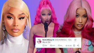 ‼️Nicki Minaj CHECKS the Barbz on Stationhead over number 11 single. Adresses American barbz.