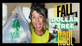 FALL DOLLAR TREE HAUL  FALL CRAFT SUPPLIES & DECOR ITEMS  HALLOWEEN HAUL 