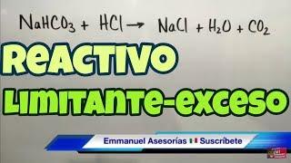 Reactivo Limitante y en Exceso (Paso a Paso)