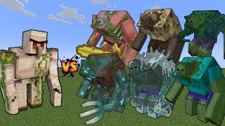 OP Mutant Iron Golem vs All Mutant Zombies in Minecraft (Bedrock Edition) - Minecraft 1.19