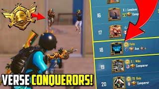 M16 + Shotgun VS CONQUEROR SQUAD! (TOP 100 LEADERBOARD) | PUBG Mobile