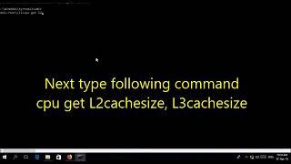 Knowing size of cache memory.