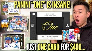 The NEW PANINI "ONE" Football is the CRAZIEST SET EVER (1 Card Per Box)!  2023 One Hobby Review x4