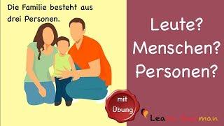 Common Mistakes in German | Leute? Menschen? Personen? | Learn German | A2 | B1