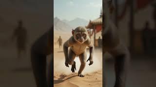 monkey and horse friendship  #ai #monkey