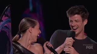 Grant Gustin and Melissa Benoist at #TeenChoice Awards