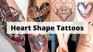 Heart shape tattoo design | Amazing love heart tattoo design - Let's style buddy