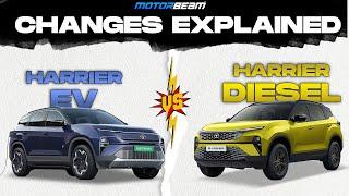 Tata Harrier EV vs Harrier Diesel - Changes Explained | ​⁠@MotorBeam