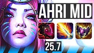 AHRI vs MEL (MID) | 12/1/1, Legendary | KR Grandmaster | 25.7