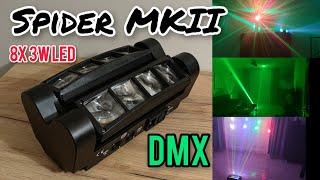 Spider MKII U`King ZQ-B20 60W 8x3W LED RGBW Spider MK2