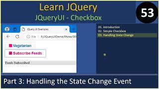 JQueryUI CheckBox | Part 3 - Checkbox State Change | JQuery Tutorials #53