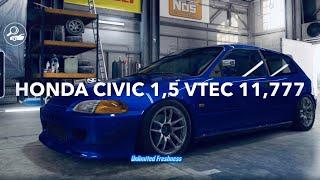 CSR2 Honda Civic 1.5 VTEC ,SHIFT/TUNE 11,777 (Slow motion & Screenshots)