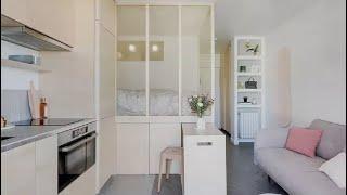 Tiny Paris Apartment With Clever Hidden Furniture | Micro Studio Apartment Tour | Never Too Small