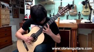 David Willett plays the guitar he built at O'Brien Guitars