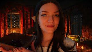 Relaxing Face Massage in the Kingfisher Inn ️ Witcher ASMR Roleplay (face massage, brush sounds)