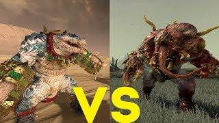 Благословенный кроксигор vs Отродье Хаоса: Total War Warhammer 2. тесты юнитов v1.7.0.