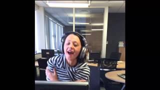 Gerda De Sousa Jacaranda FM News cast editor singing a One Direction song 'Story of my life'.